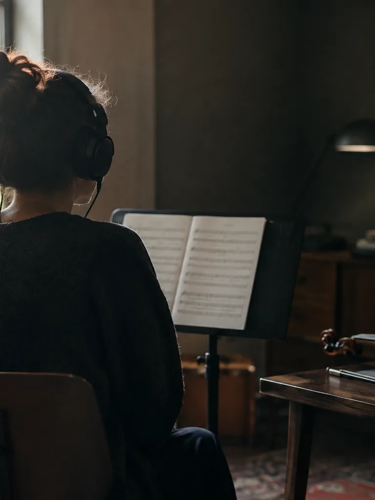 Cover artist practicing with a minus-one mix