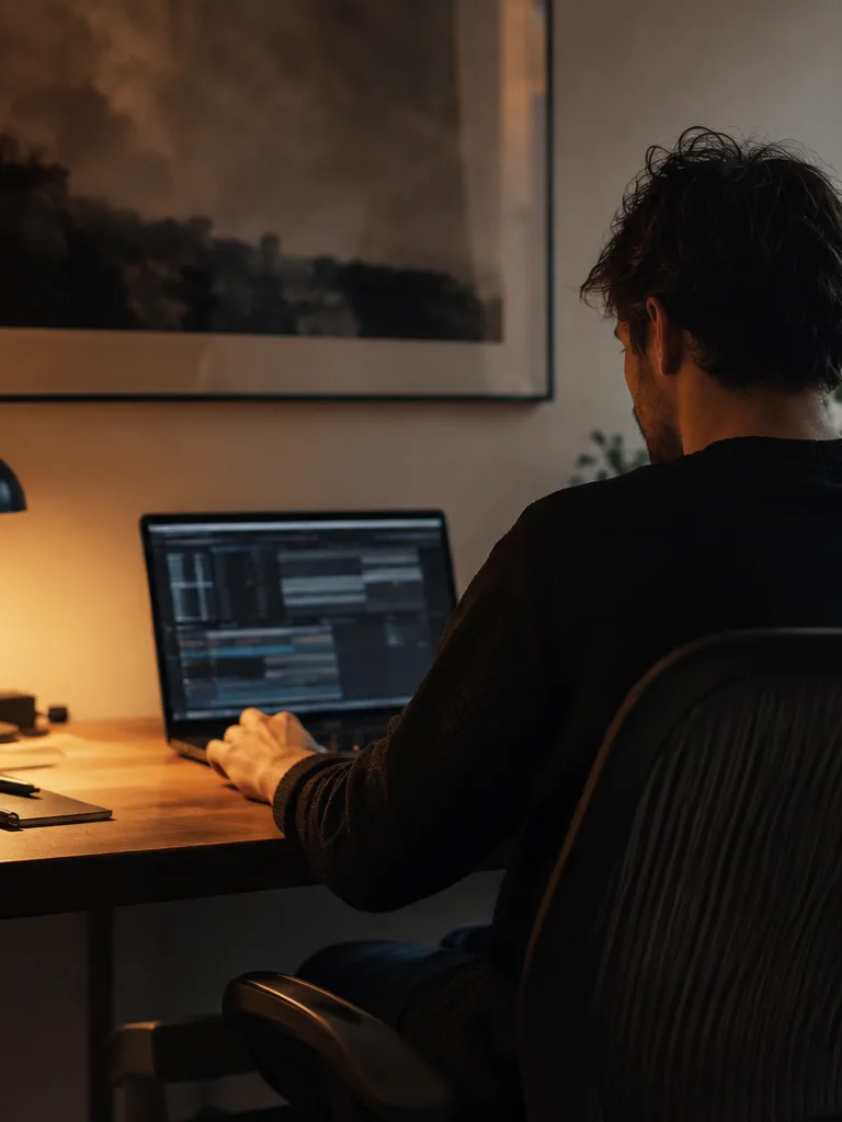 Producer previewing stems before download