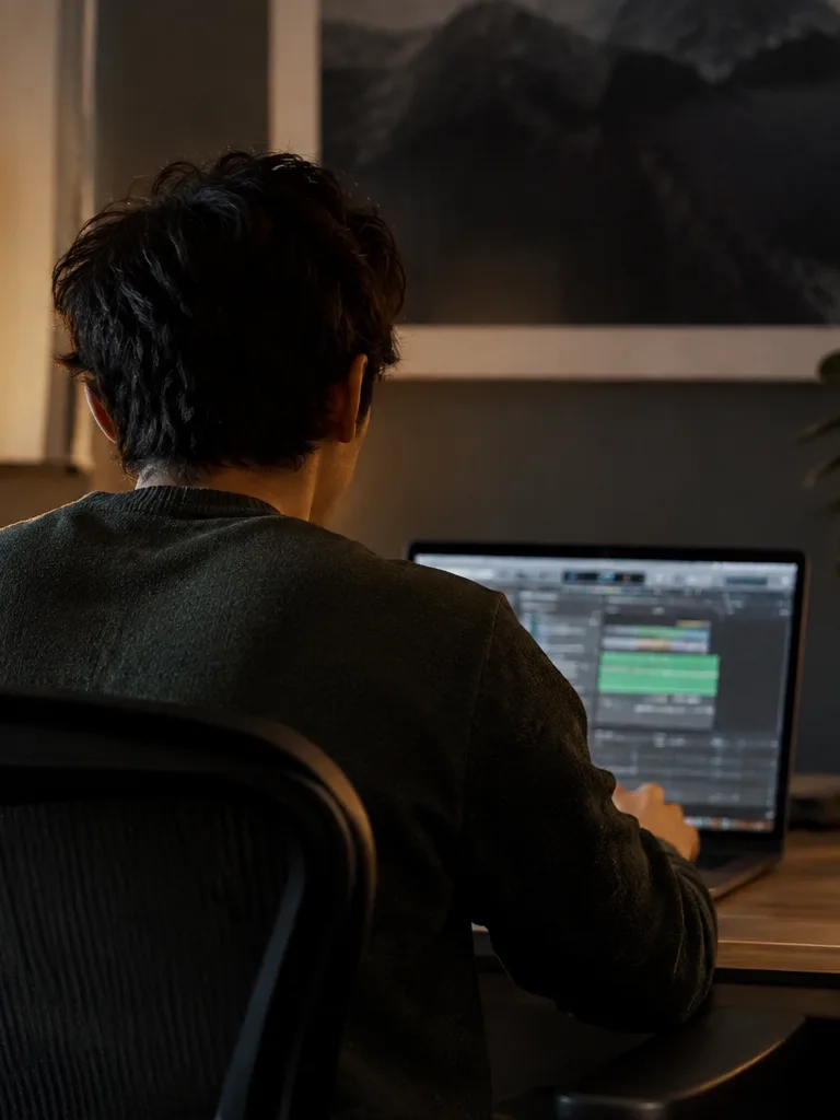 Producer previewing stems before download