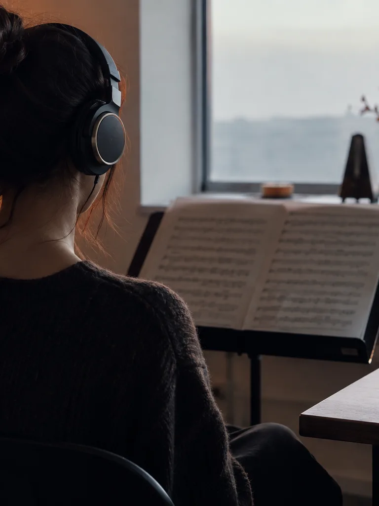 Cover artist practicing with a minus-one mix