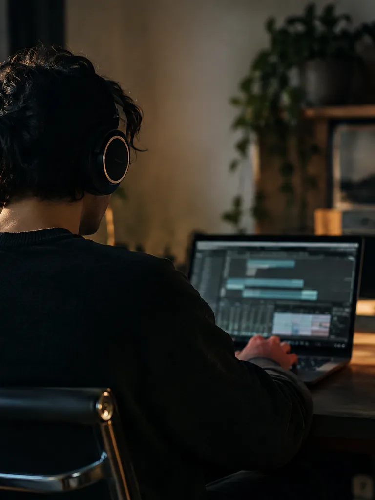 Producer previewing stems before download