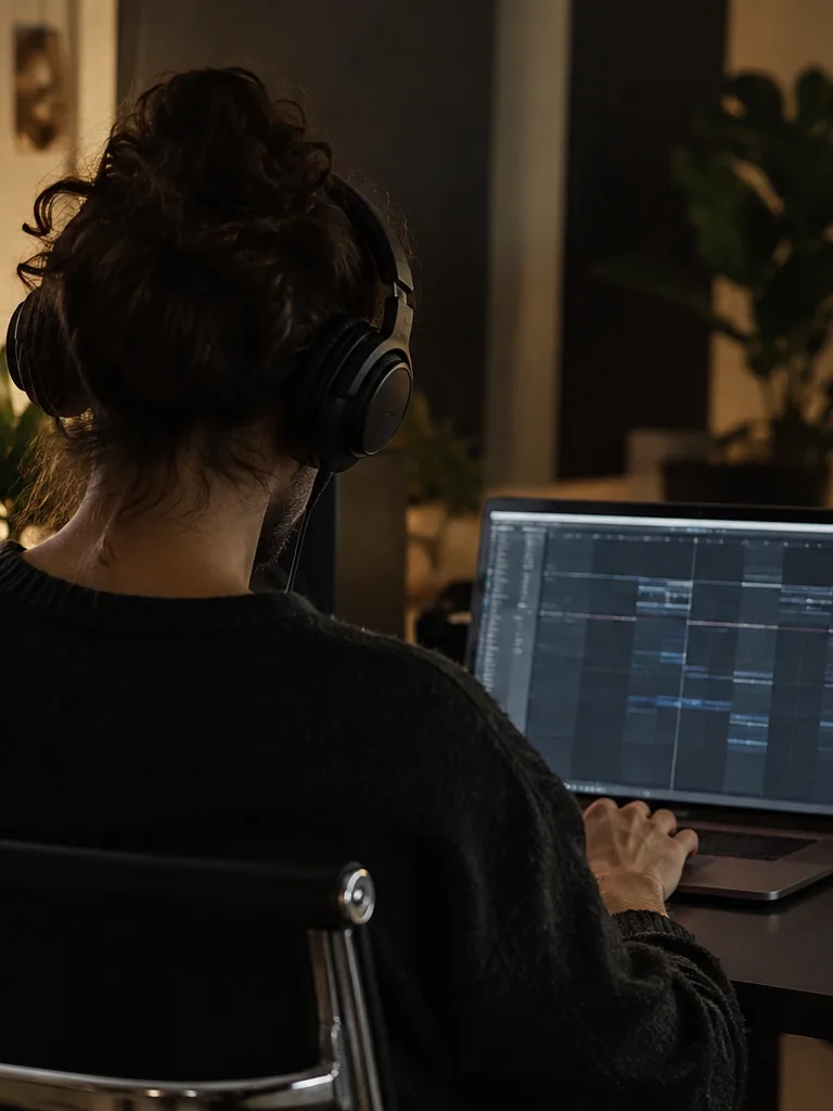 Producer previewing stems before download