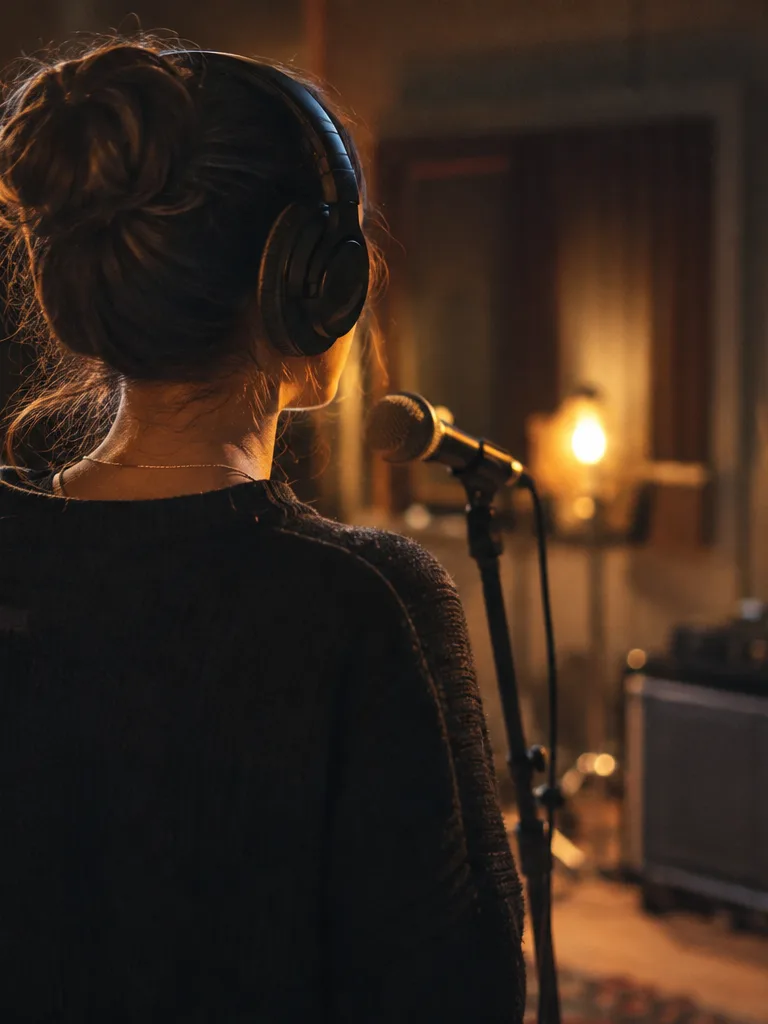 Cover artist practicing with a minus-one mix