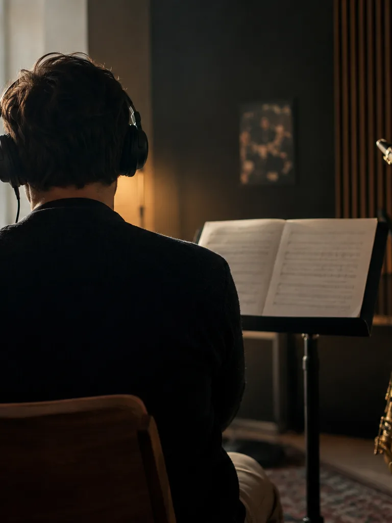 Cover artist practicing with a minus-one mix