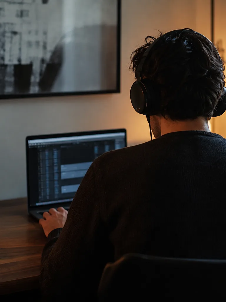 Producer previewing stems before download