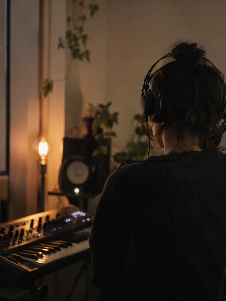Cover artist practicing with a minus-one mix