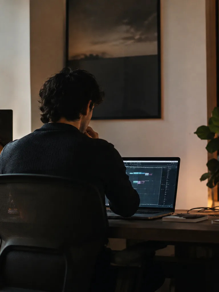 Producer previewing stems before download
