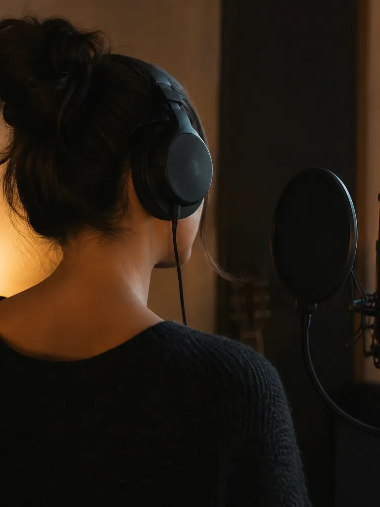 Cover artist practicing with a minus-one mix