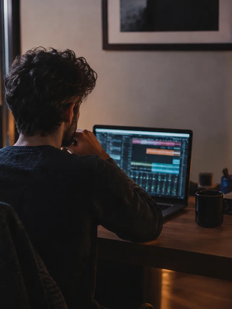 Producer previewing stems before download