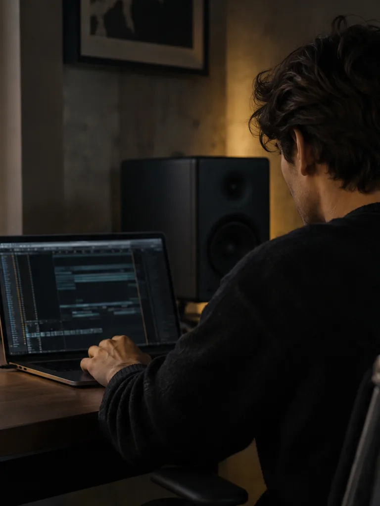 Producer previewing stems before download