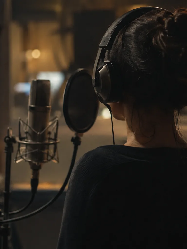 Cover artist practicing with a minus-one mix