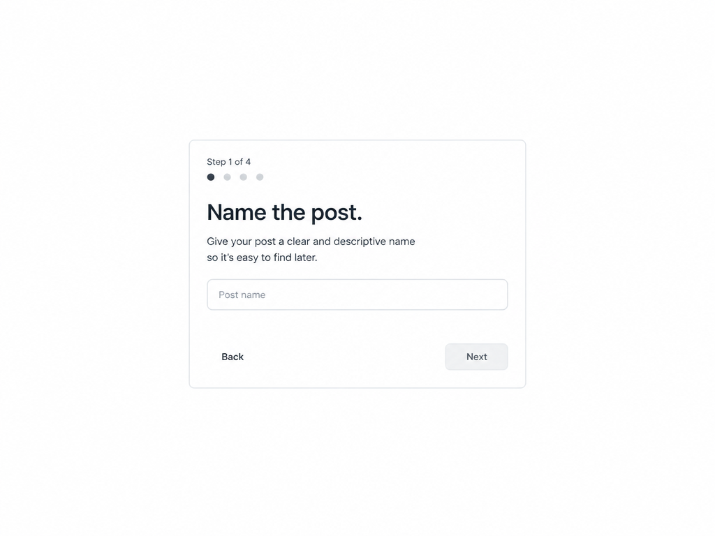 Name the post