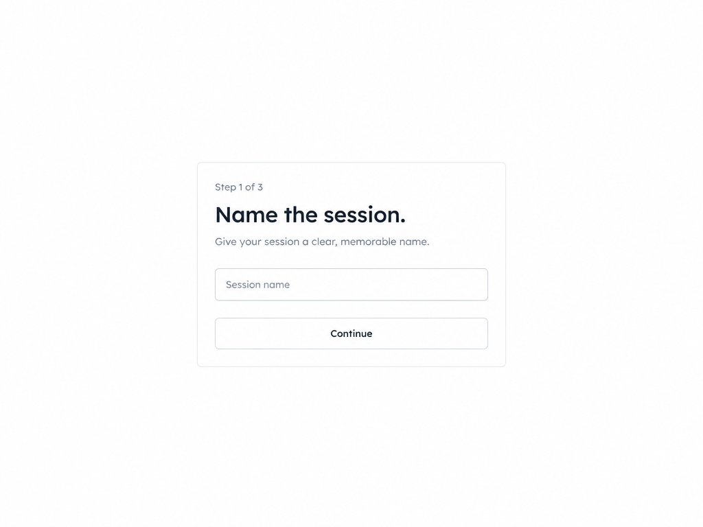 Name the session